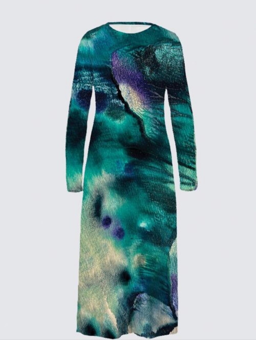 La Galerista Celestial Blue Art To Wear Mesh Dress M